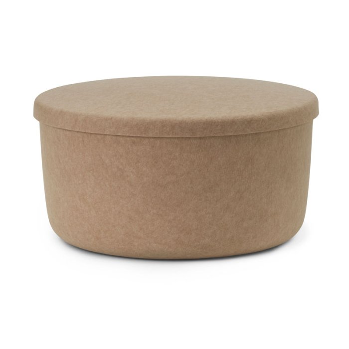 Normann Copenhagen Hide Opbevaringspuf Large - Sand