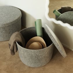 Normann Copenhagen Hide Opbevaringspuf Small - Gr