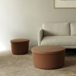 Normann Copenhagen Hide Opbevaringspuf Small - Brun