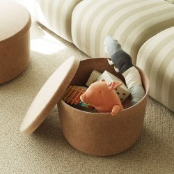 Normann Copenhagen Hide Opbevaringspuf Small - Sand