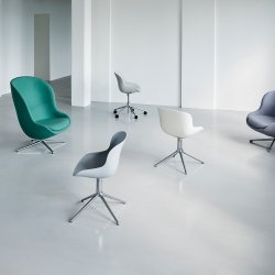 Normann Copenhagen Hyg Drejestol - Alu - Hvid