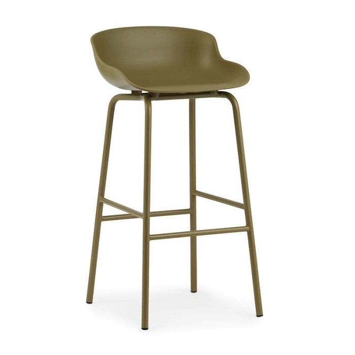 Normann Copenhagen Hyg Barstol - 75 cm - Stl - Oliven