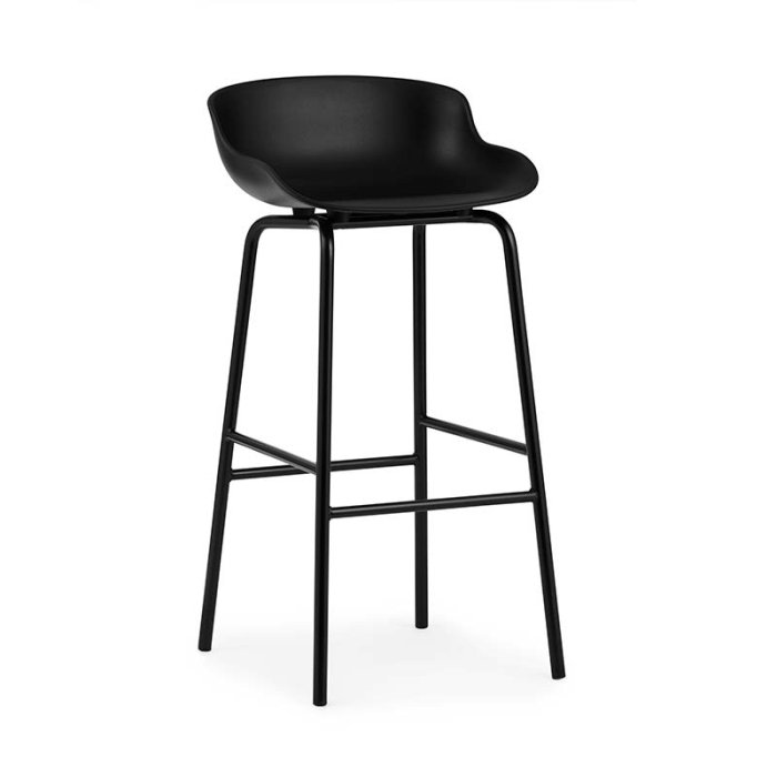 Normann Copenhagen Hyg Barstol - 75 cm - Stl - Sort