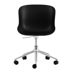 Normann Copenhagen Hyg Drejestol m. Hjul - Alu - Sort