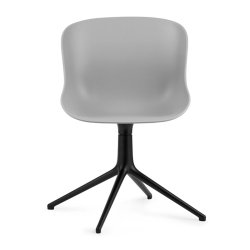 Normann Copenhagen Hyg Drejestol - Sort Alu - Gr