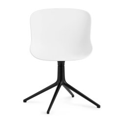 Normann Copenhagen Hyg Drejestol - Sort Alu - Hvid
