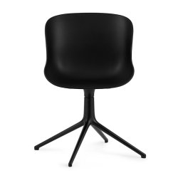 Normann Copenhagen Hyg Drejestol - Sort Alu - Sort