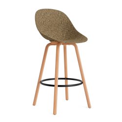 Normann Copenhagen Mat Barstol H75cm Bg/Sort - Seaweed