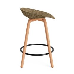 Normann Copenhagen Mat Barstol u/Rygln H65cm Bg/Sort - Seaweed