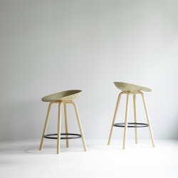 Normann Copenhagen Mat Barstol u/Rygln H65cm Bg/Sort - Hemp