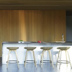 Normann Copenhagen Mat Barstol u/Rygln H65cm Bg/Sort - Seaweed