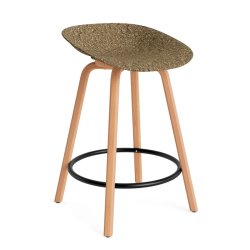 Normann Copenhagen Mat Barstol u/Rygln H65cm Bg/Sort - Seaweed