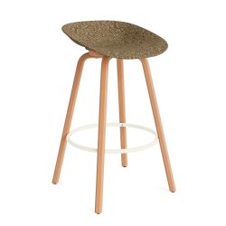 Normann Copenhagen Mat Barstol u/Rygln H75cm Bg/Creme - Seaweed