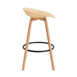 Normann Copenhagen Mat Barstol u/Rygln H75cm Bg/Sort - Hemp