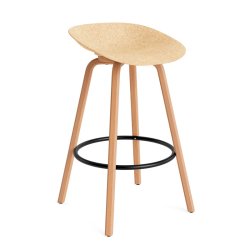 Normann Copenhagen Mat Barstol u/Rygln H75cm Bg/Sort - Hemp