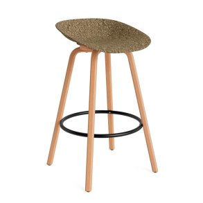 Normann Copenhagen Mat Barstol u/Rygln H75cm Bg/Sort - Seaweed