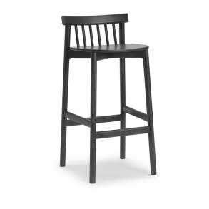Normann Copenhagen Pind Barstol 75 cm - Sort Bejdset Ask