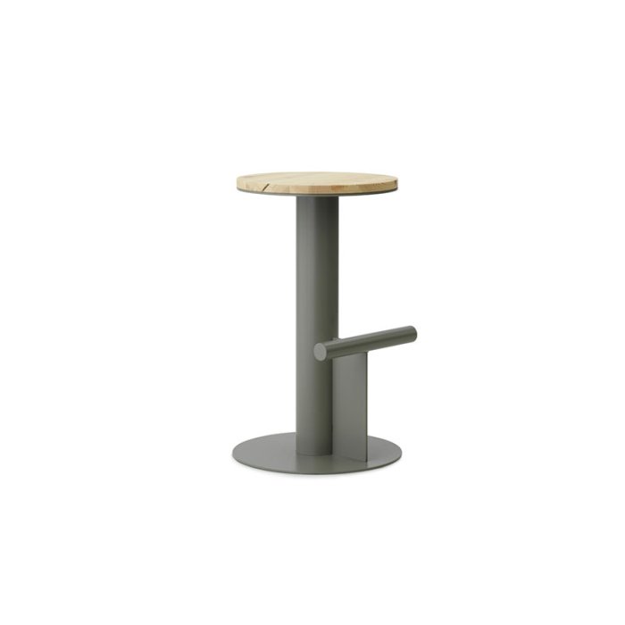 Normann Copenhagen Pole Barstol 65 cm - Fyrretr/Gr