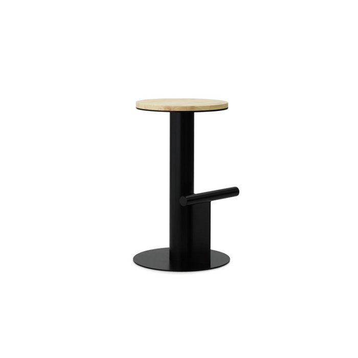 Normann Copenhagen Pole Barstol 65 cm - Fyrretr/Sort