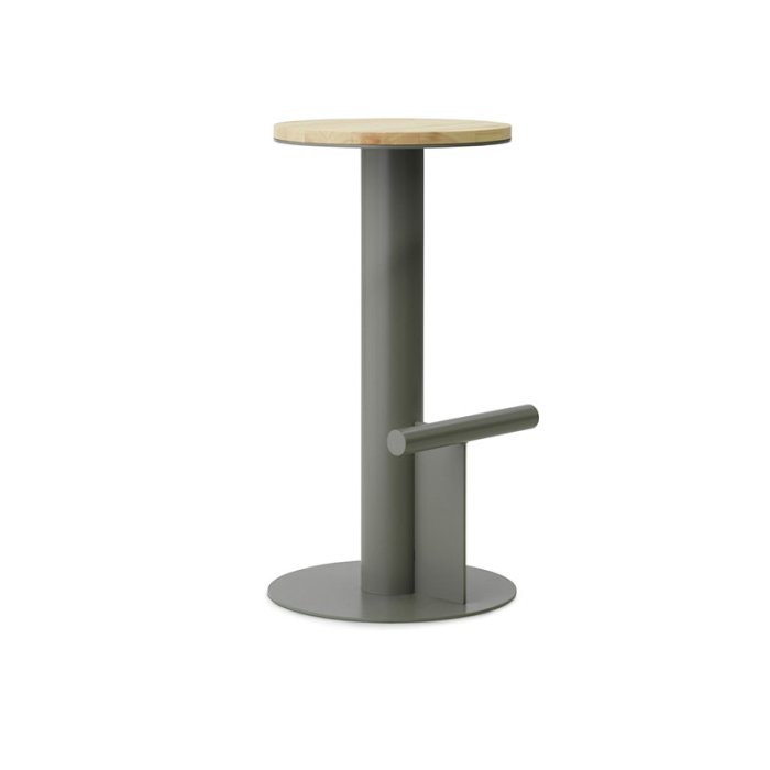 Normann Copenhagen Pole Barstol 75 cm - Fyrretr/Gr