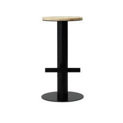 Normann Copenhagen Pole Barstol 75 cm - Fyrretr/Sort