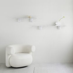 Normann Copenhagen Sten Hylde Hvid Marmor 80 cm