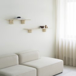 Normann Copenhagen Sten Hylde Travertin 80 cm