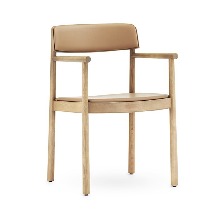 Normann Copenhagen Timb Stol m/ Arml�n Tan/Camel