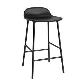 Normann Copenhagen Form Barstol 65 cm Polstret Ultra Lder - Sort