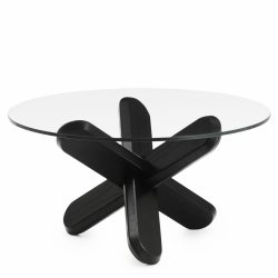 Normann Copenhagen Ding sofabord - Transparent glas/Sort