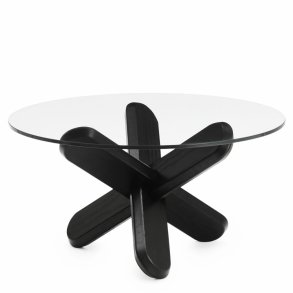 Normann Copenhagen Ding sofabord - Transparent glas/Sort