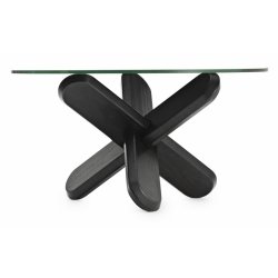 Normann Copenhagen Ding sofabord - Transparent glas/Sort