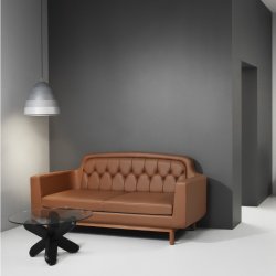 Normann Copenhagen Ding sofabord - Transparent glas/Sort