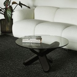 Normann Copenhagen Ding sofabord - Transparent glas/Sort