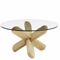 Normann Copenhagen Ding sofabord - Transperent glas/Eg