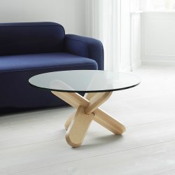 Normann Copenhagen Ding sofabord - Transperent glas/Eg