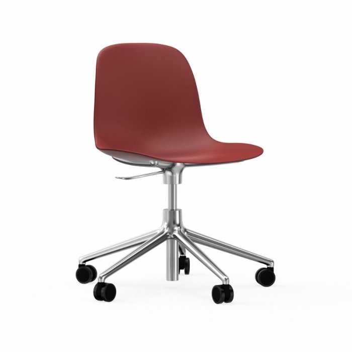 Normann Copenhagen Form Chair Swivel Med Hjul - Alu - Rd