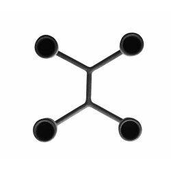 Normann Copenhagen Heima 4-armet lysestage Sort