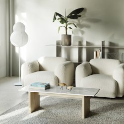 Normann Copenhagen Puff Gulvlampe Bubble - Hvid