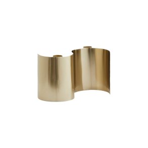 Nordal Nosa Lysestage Til 2 Lys - Guld Finish