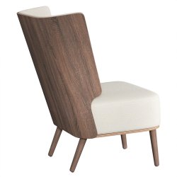 Novoform Serena Lounge Chair Mrk Eg/Hvid Boucl