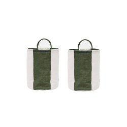 OYOY Kara Opbevaringskurv Small Dark Green 2 Stk.