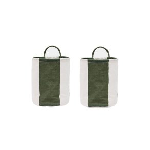 OYOY Kara Opbevaringskurv Small Dark Green 2 Stk.