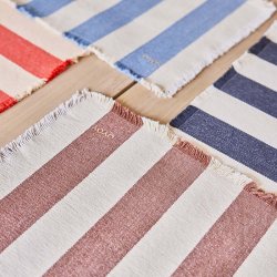 OYOY Toppu D�kkeserviet S�t af 2 Bl�/Off-White