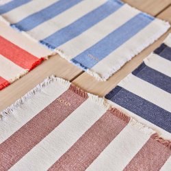 OYOY Toppu D�kkeserviet S�t af 2 Brun/Off-White