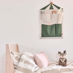 OYOY Mini Circus Wall Storage Opbevaring 2 Clay/Gr�n