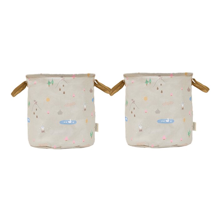 OYOY Mini Deer &amp; Duck Opbevaringskurv Medium St af 2 stk.
