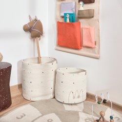 OYOY Mini Konfetti Cotton Rope Opbevaringskurve 2 stk