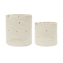 OYOY Mini Konfetti Cotton Rope Opbevaringskurve 2 stk