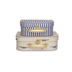 OYOY Mini Kuffert - Krokodille/Stribet - St af 2 stk